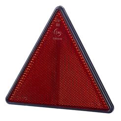 Odrazka trojúhelník červená šroubovací, 2xšroub M5